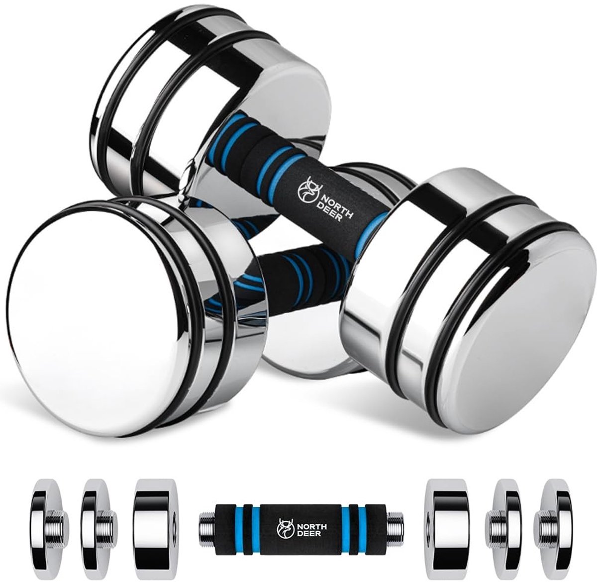 SolidKeus - Set van 2 Dumbbells 5 kg Ultra Compact