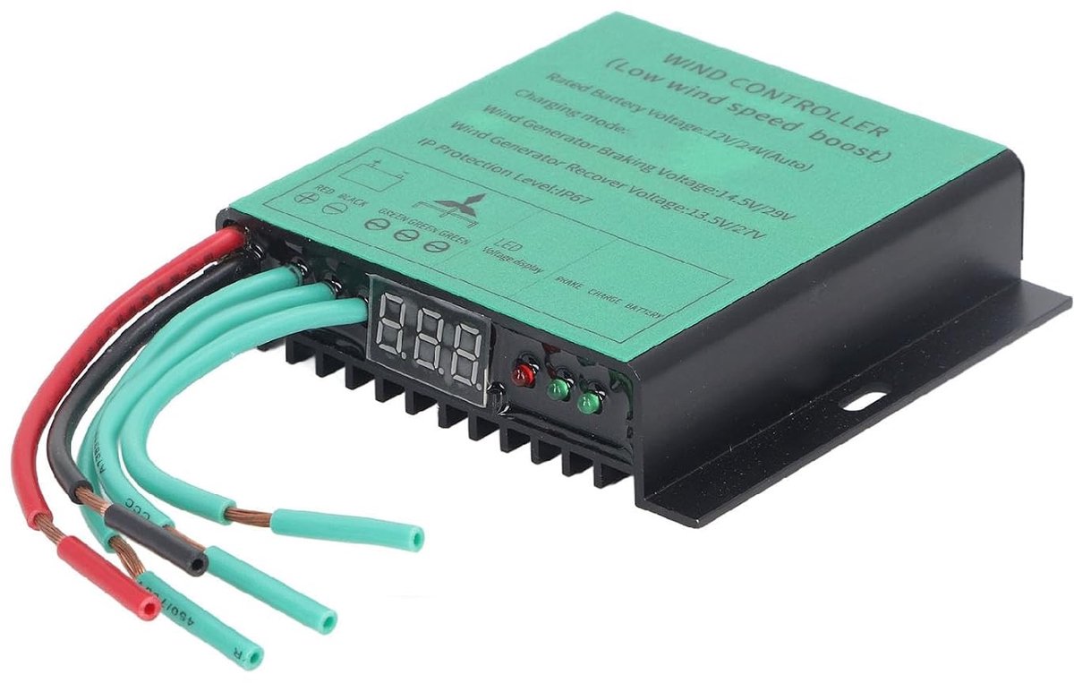 Windturbine Laadcontroller 100W-600W voor 12V en 24V - Efficiënte Energieoplossing voor Huishoudelijk Gebruik en Duurzame Energieproductie