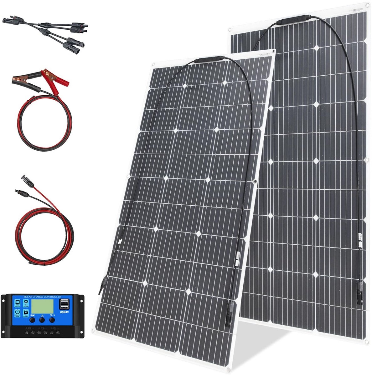 SolidKeus - 200W Flexibel Solar Module Kit met 20A Controller