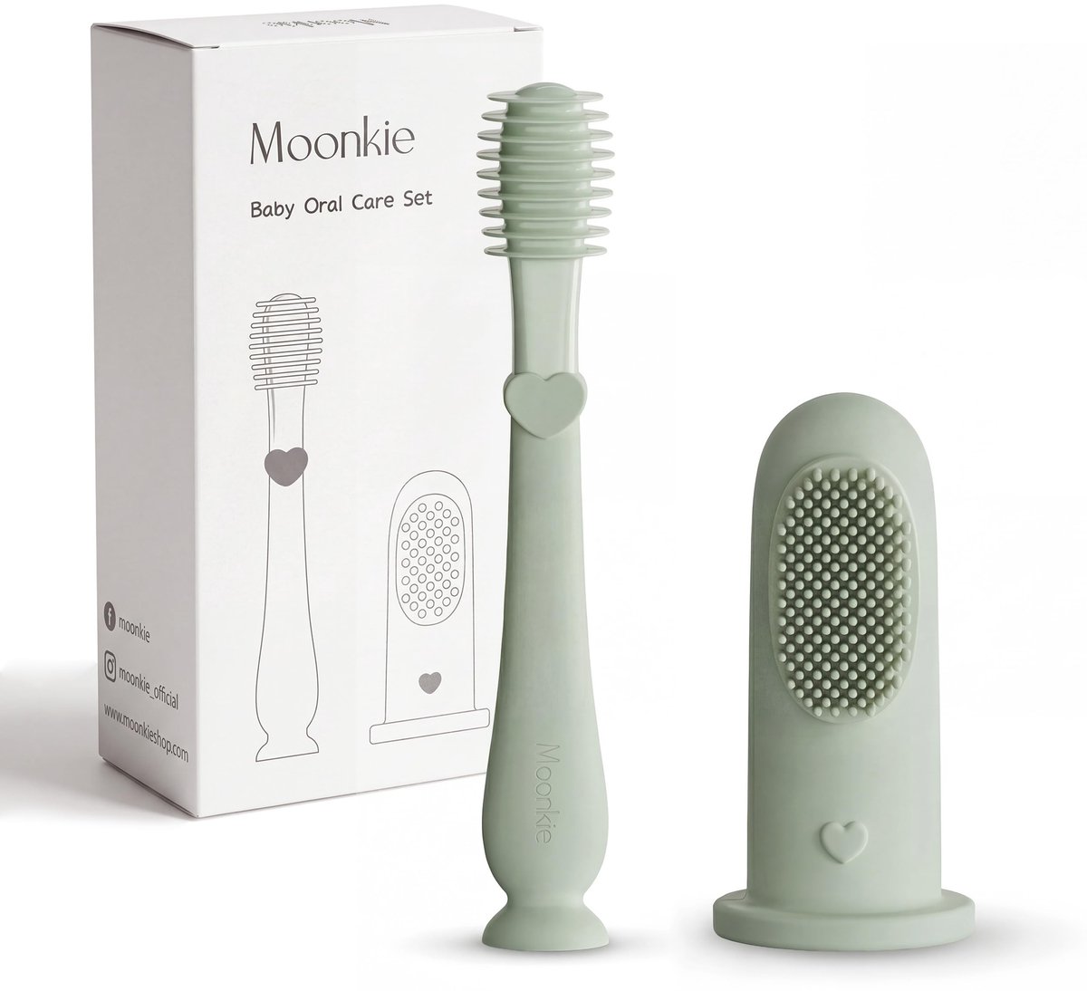 SolidKeus - Baby Tandenborstel Set met 360° Handmatige Tandenborstel