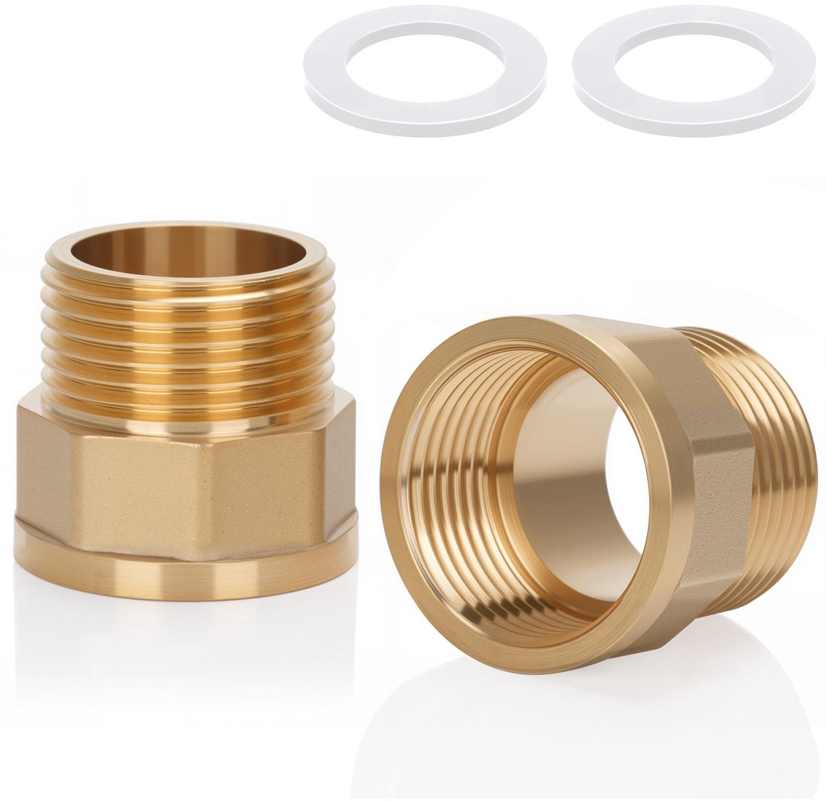 SolidKeus - 2-pack Messing Reducer Adapter 1 Inch