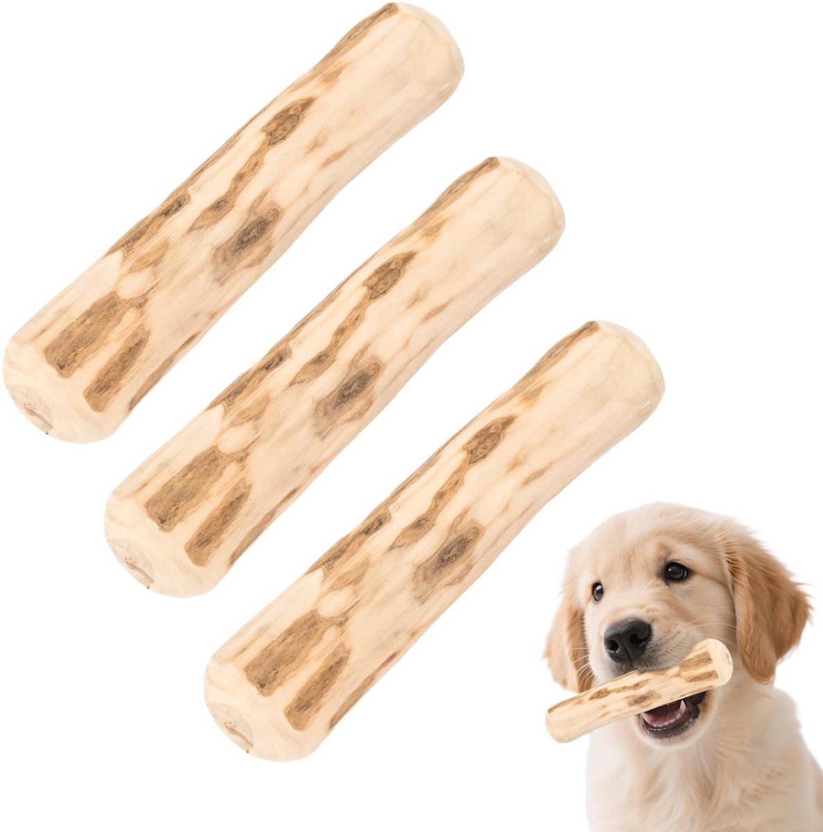 SolidKeus - Set van 3 Kauwhoutjes voor Honden