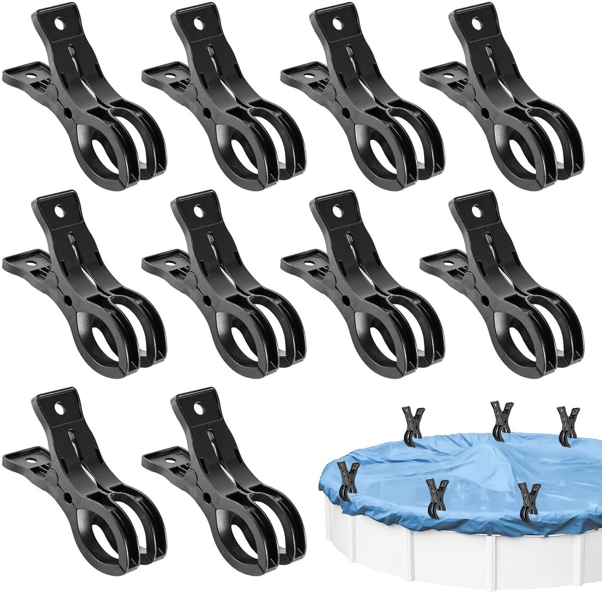 SolidKeus - Set van 10 Grote Handdoekclips Windproof voor Strand en Tuin
