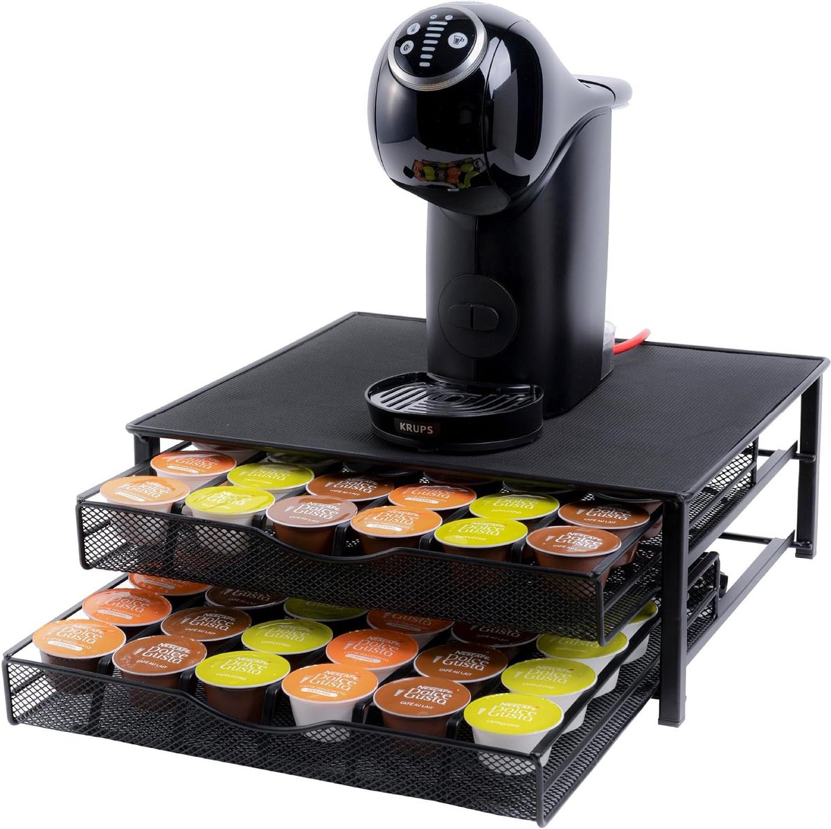 Koffiecup Houder - Opberger Lades - Keuken Organiseren - Ruimtebesparend Ontwerp - 72 Cups - Zwart