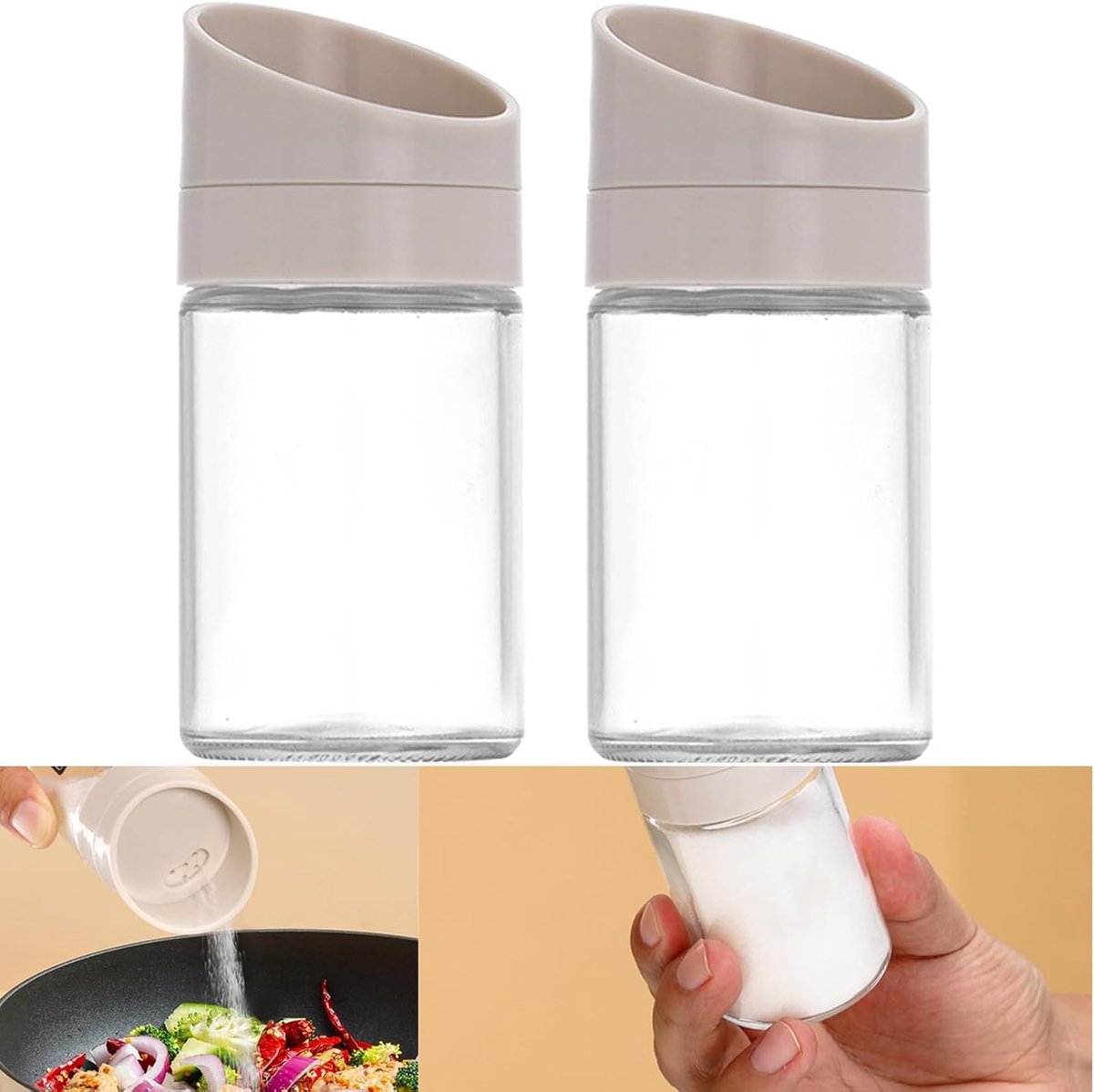 Zout- en pepershakerset, kruidenshaker, verstelbare schenkgaten, keukendecoratie voor thuis, restaurant, set van 2