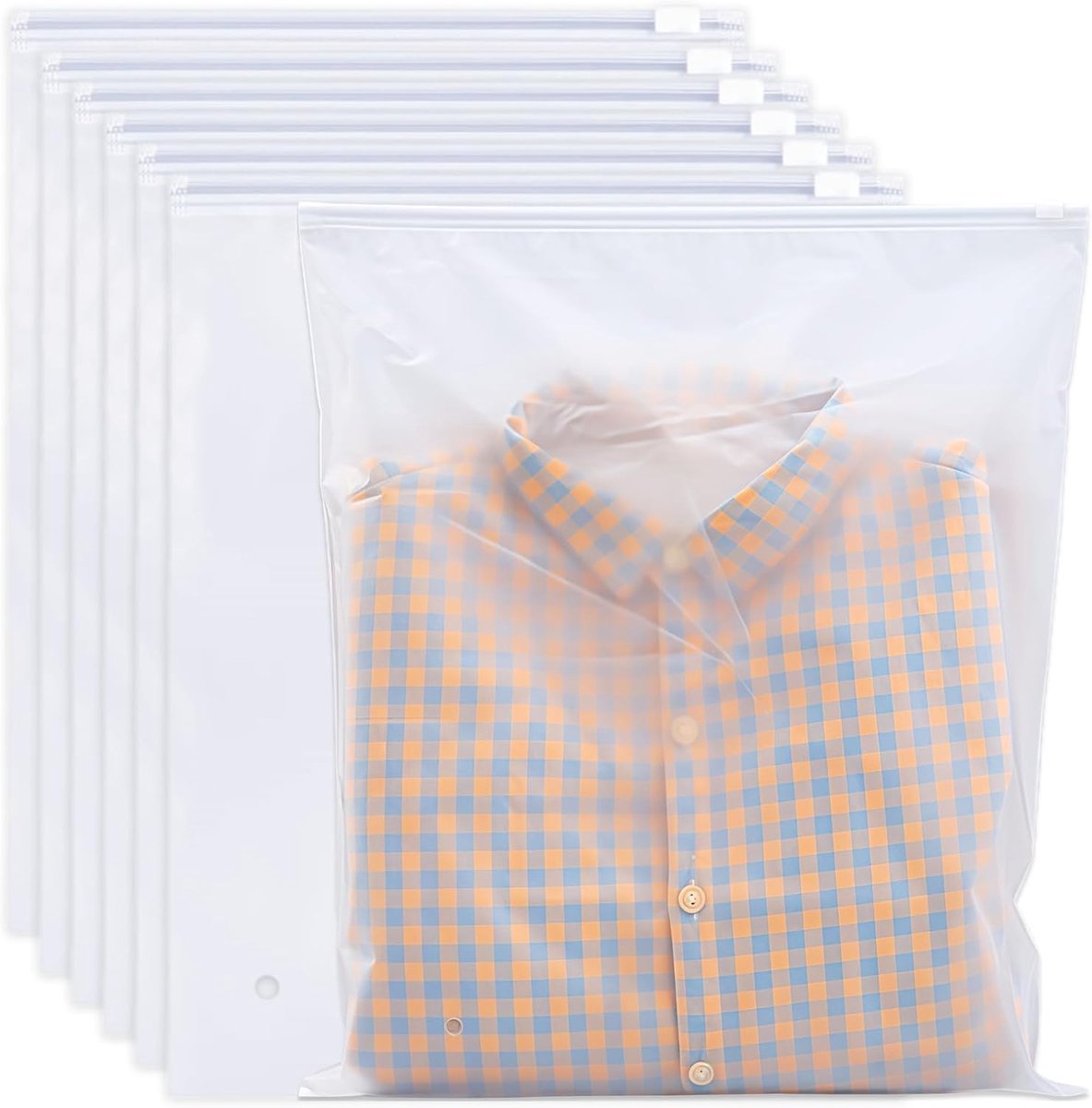 30 Stuks Herbruikbare Zakken met Ritssluiting, Ritszakken voor Kleding, | 45x35cm Herbruikbare Ritszakken,Plastic Reisopbergzakken,Waterdichte Kledingtassen voor Kleding,Handdoeken,Schoenen,Cosmetica