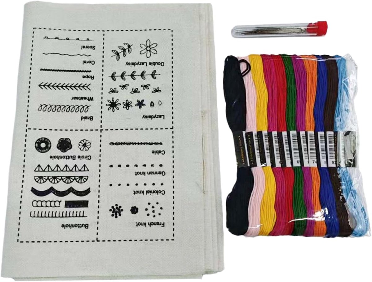 Handgemaakte Handwerk Benodigdheden | Borduur Startpakket Voor Beginners voor Quilters Beginners Studenten Volwassenen Schoolprojecten Mindfulness Cadeau Tijd