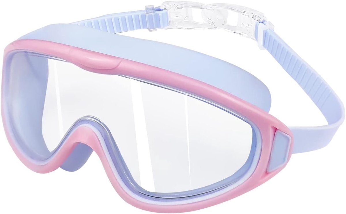 Kinderen zwembril - Kinderen zwembril Meisjes Jongens 4-12 Jaar Grotere Lens & Anti Fog