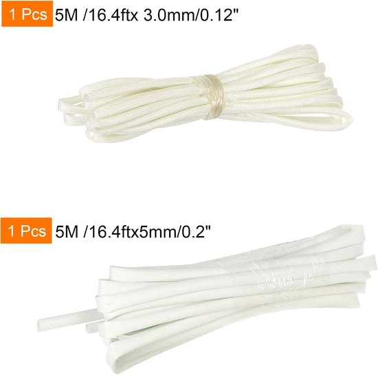 Glasvezel siliconen isolatie vertraging rubberen mantel 4 m lengte 0,3 cm diameter voor bedrading beschermkabel — afbeelding 2