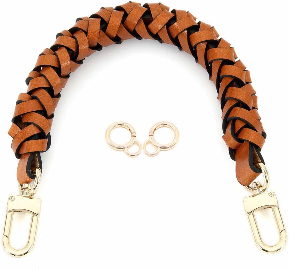 Handgrepen voor tassen, gevlochten handvat, solide, korte riem voor tassen arty, neonoe, Beaubourg Hobo handvat van echt leer met sluiting