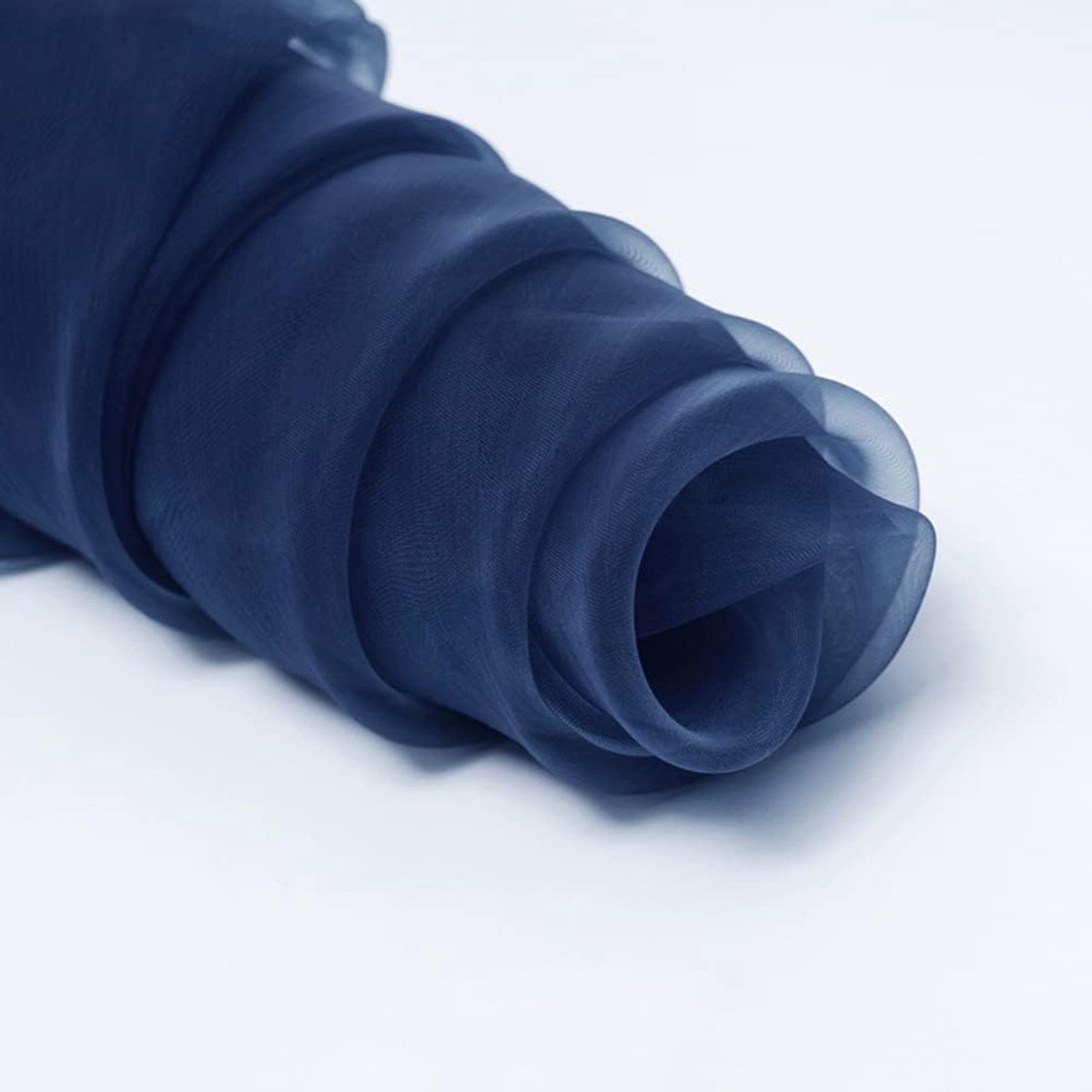 Stof om te naaien, 150 cm breed, decoratieve stof, transparante tule band voor knutselen, kleding, gordijn, jurk, bruiloft, feest, marineblauw