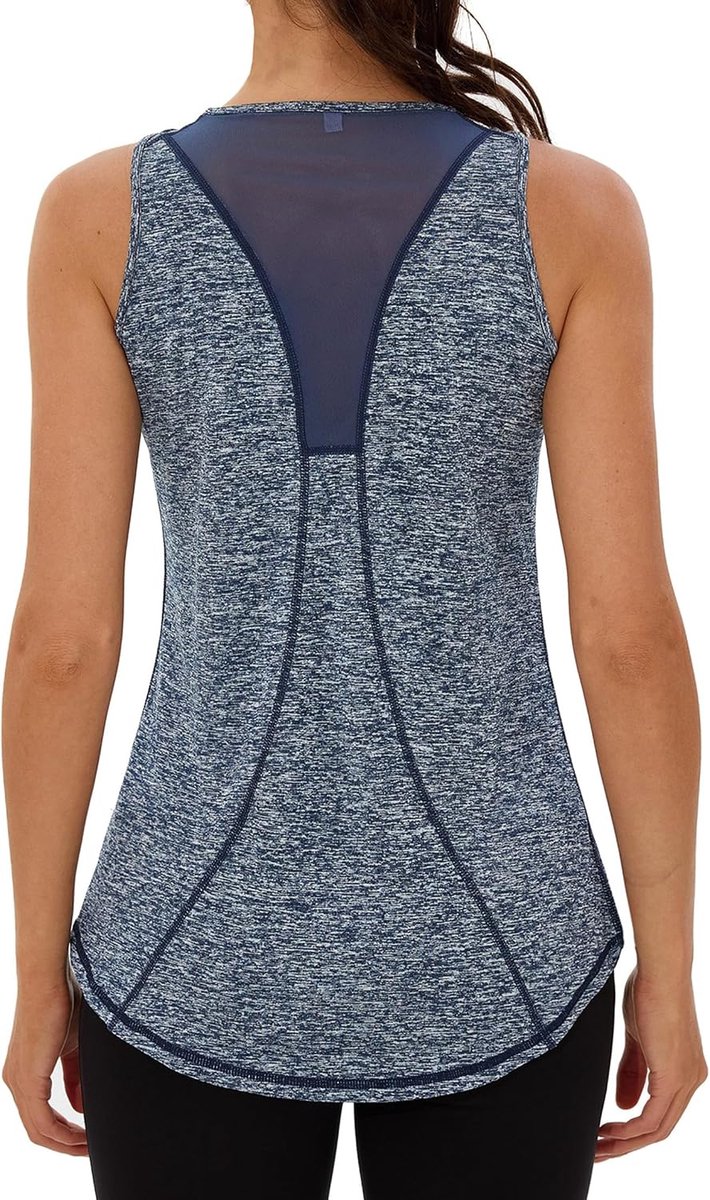 Dames yoga tanktop mesh rug mouwloos sport bovendeel hardlopen fitness functioneel gym activewear tanktop S-3XL