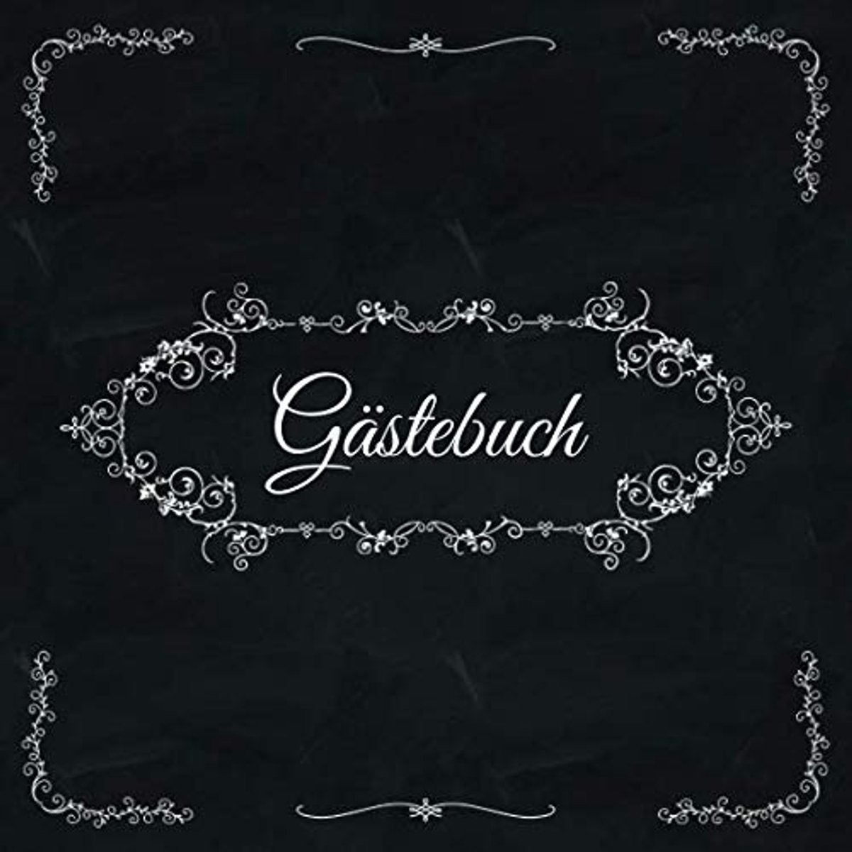 Edles Gästebuch im Vintage-Look ca 21 x 21 cm, mit 90 leeren Seiten für Glückwünsche, Grüße und herzliche Botschaften für Hochzeit, Geburtstag, Taufe, Kommunion, Ferienwohnung, Pension