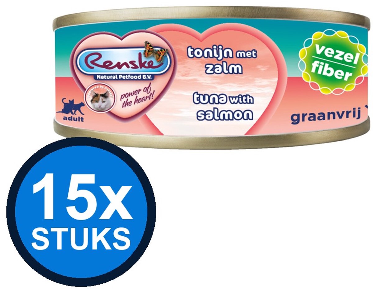 15x Renske vers kat vezel tonijn/zalm 70gr