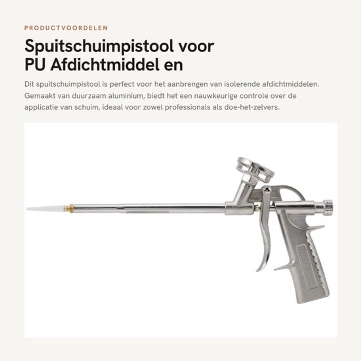 Spuitschuimpistool voor PU Afdichtmiddel en Isolatie