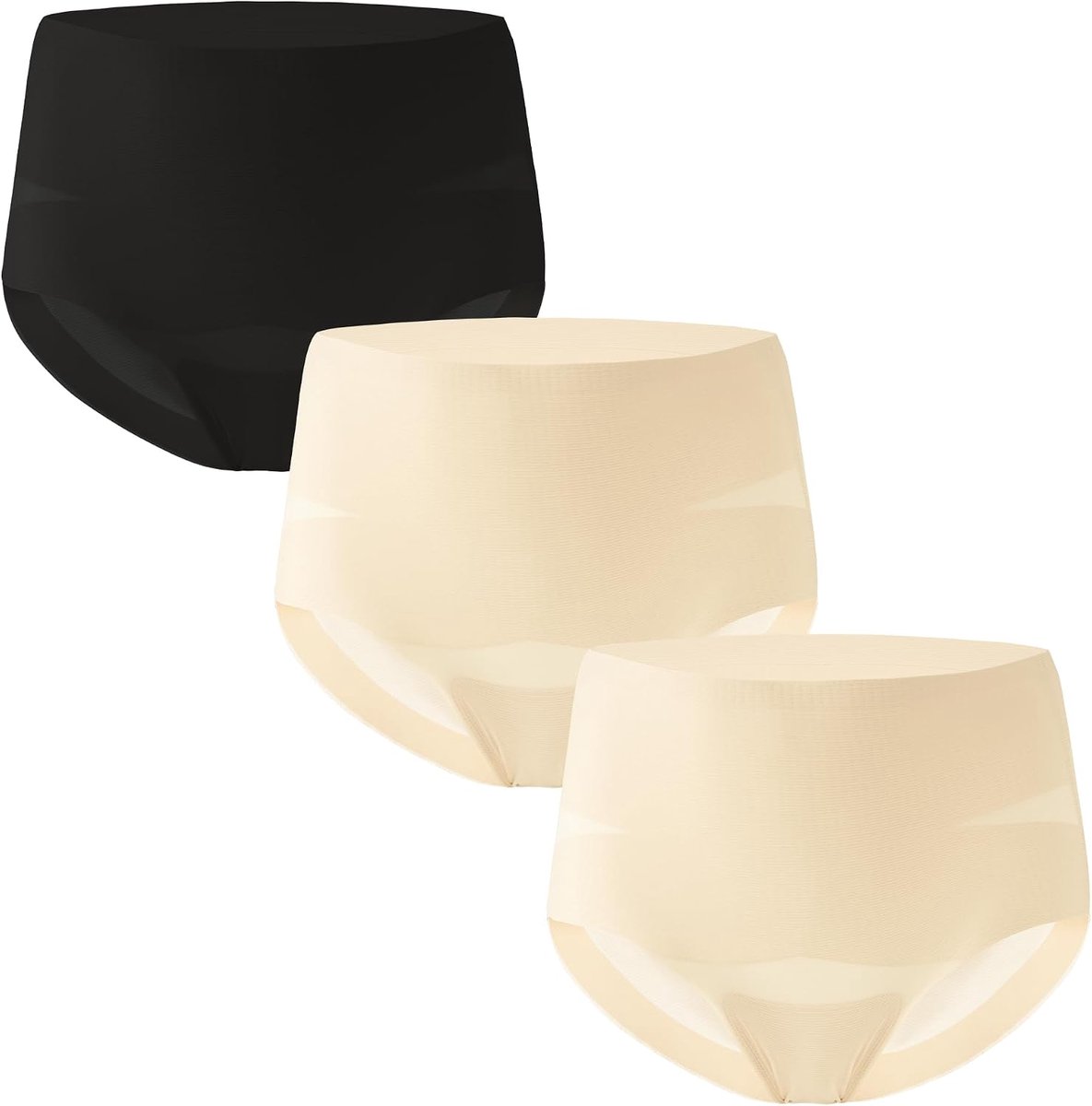 Onderbroeken voor dames, hoge taille, naadloos, licht, buikweg, shaping ondergoed, verpakking van 3 stuks