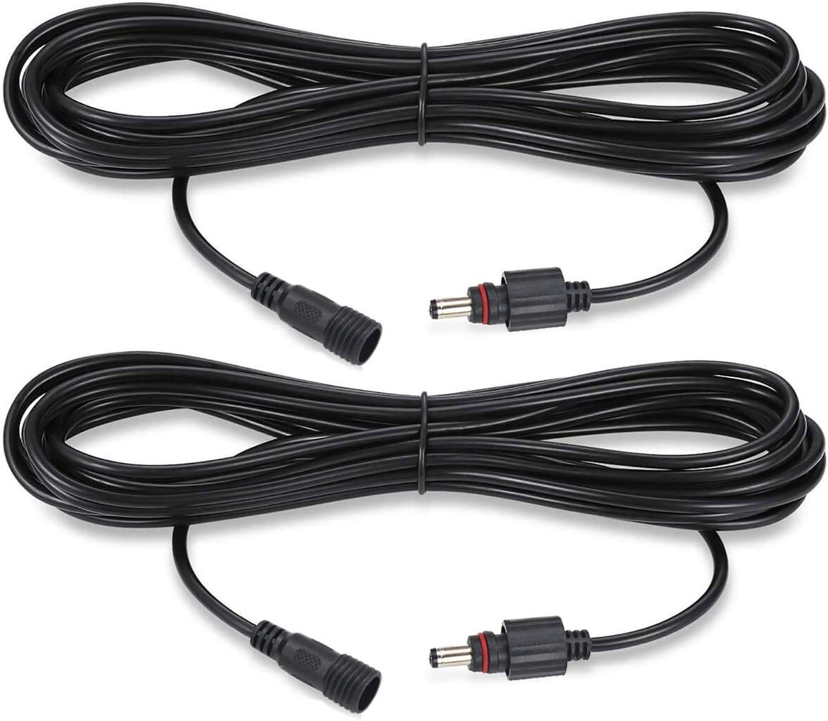 Verlengkabel 5 m, 2 pakket, verlengkabel IP65 waterdicht 16 meter, alleen voor zonnelamp, 2-in-1