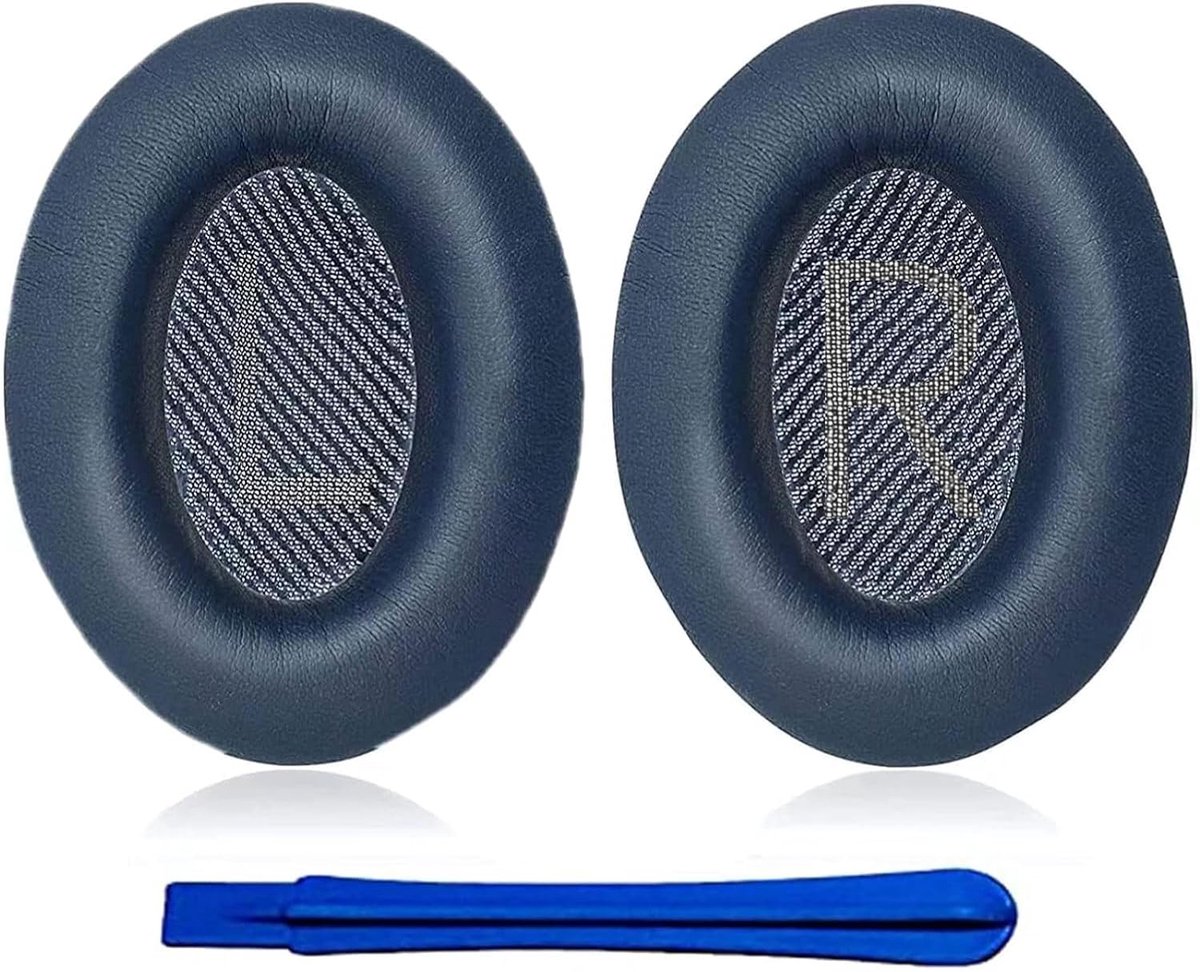 Oorkussens Vervanging voor Bose QC35 (QuietComfort 35) & QC35ii Hoofdtelefoon Oorkussens, Zacht Eiwit Leer, Geluidsisolerende Schuim (Midnight Blue)