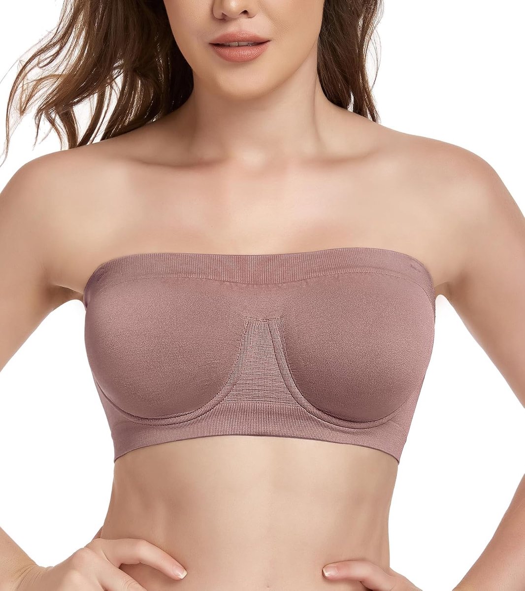 Bralette voor dames, naadloos, ongevoerd, bandeau-beugel, multiway beha
