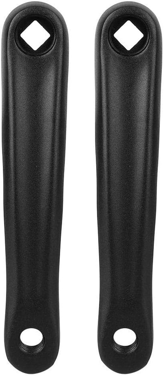 Paar Fahrradkurbelarme Diamond Hole Square Hole für den Antriebsmotor Horizontal Square Black
