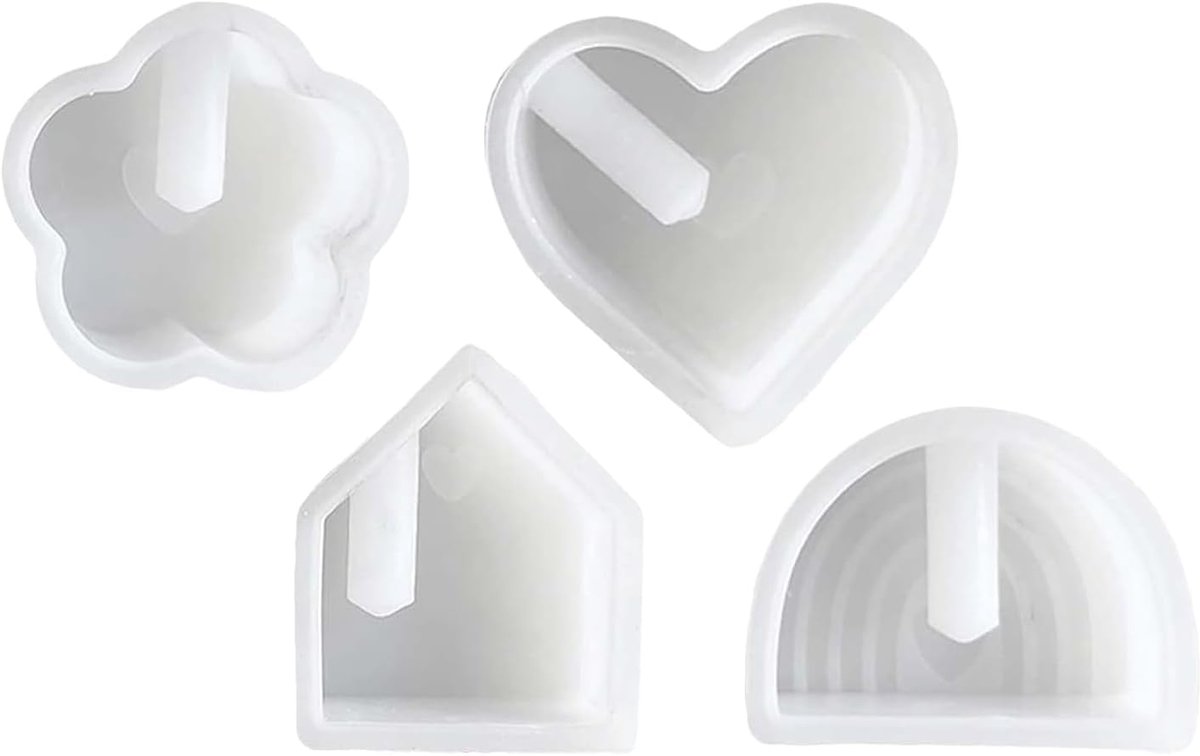 4 stuks siliconen vormen, gietvormen, kerstgietvorm, kaarshouder, gipsvormen om te gieten, siliconen vaasvorm, doe-het-zelf kerstdecoratie, voor kaarsen, zeep, hars, bloemenarrangement