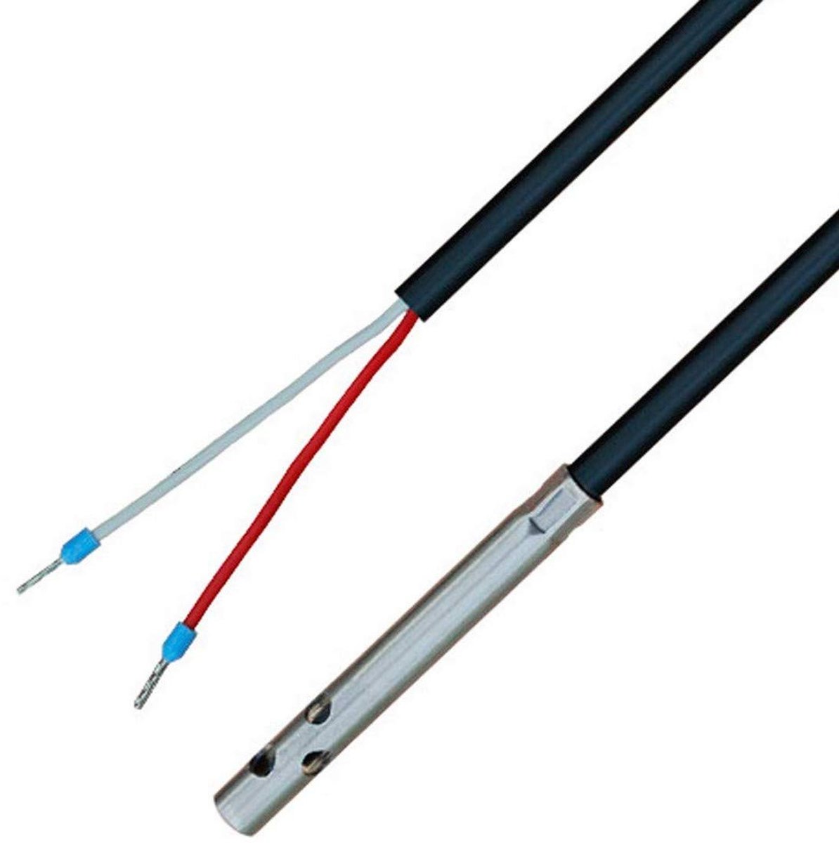 IOVEO 044LF01202 - PT100 - Luchtsensor met temperatuursensor PT100 - temperatuursensor, geperforeerde beschermhoes, PVC, 2 meter