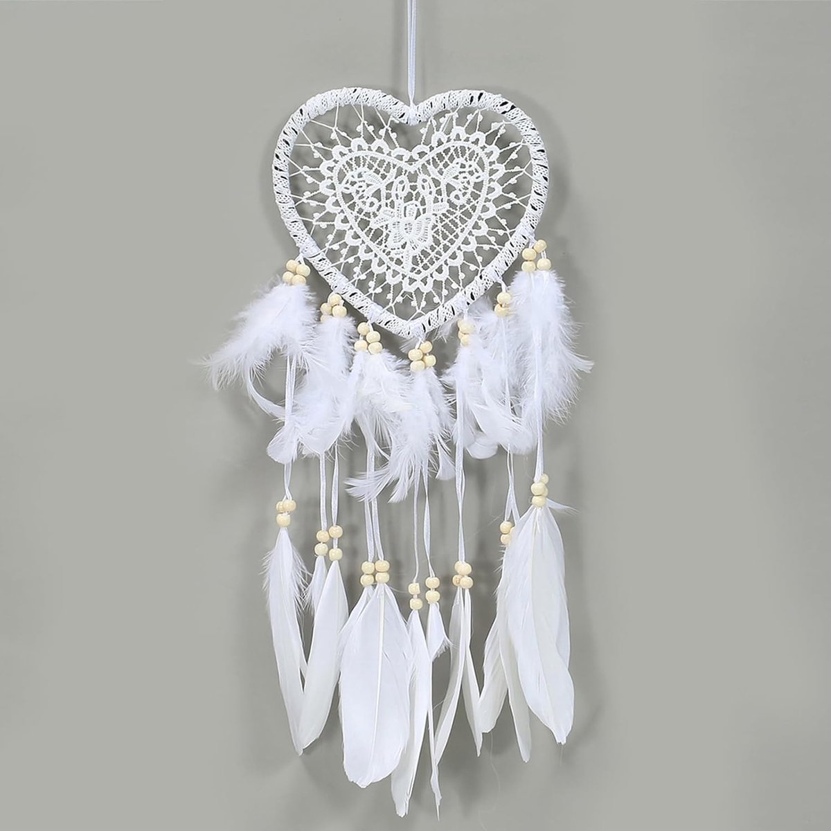 Dreamcatcher 60 cm dromenvanger vintage veer dromenvanger handgemaakte dromenvangers in Boheemse stijl voor wandbehang wooncultuur ornamenten handwerk kamerdecoratie witte liefde