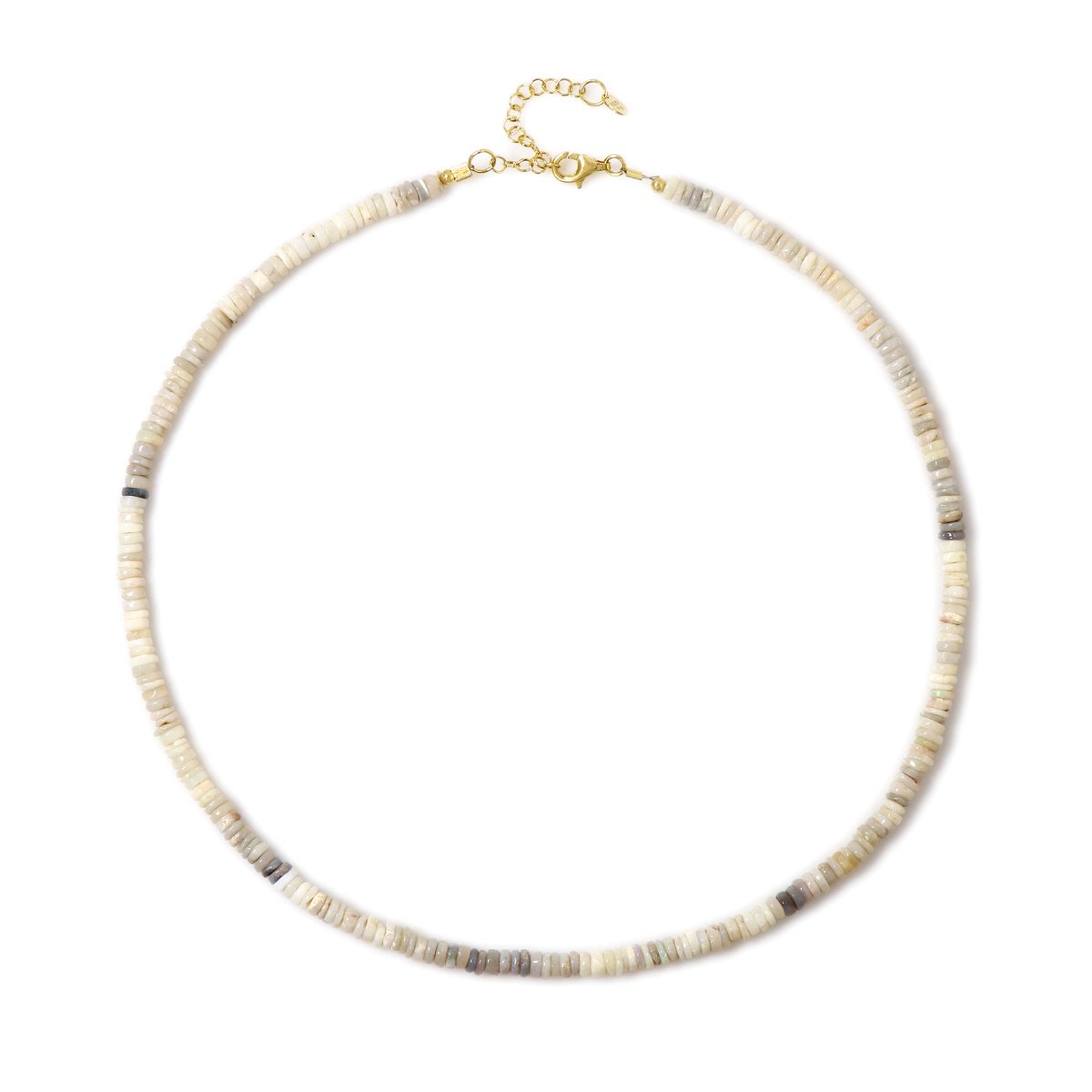 Cavill - Verstelbare Zilveren Halsketting - 925 Sterling Zilver met 57,7 ct Australische Opalen - Elegant Fancy Bead Ontwerp - Opalen Sieraden Dames