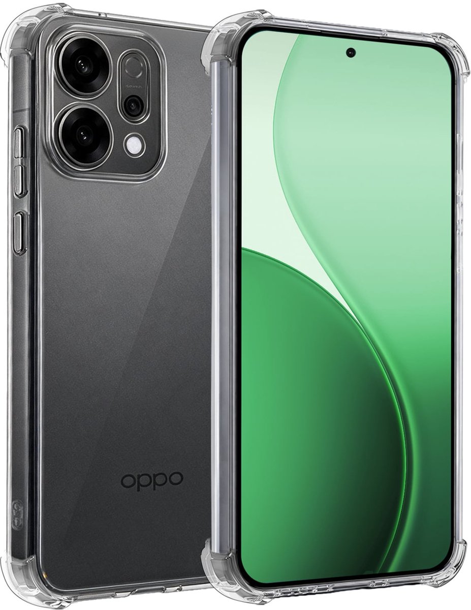 Hoesje Geschikt voor Oppo Reno 14 - Sterk & Shockproof - Siliconen Case - Back Cover - Telefoon Hoes Shock Proof - Transparant