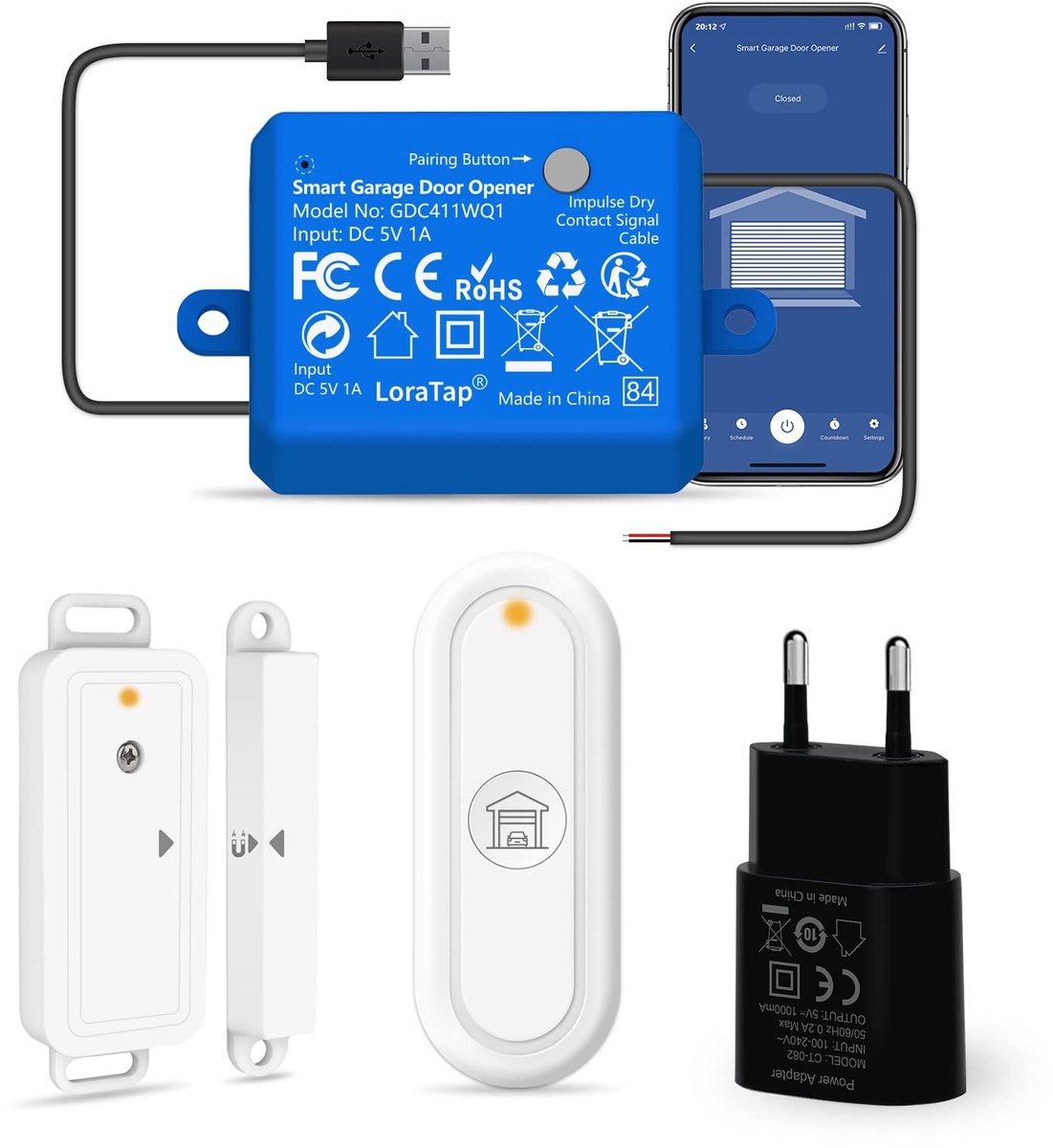 SolidKeus - Slimme WiFi Garagedeuropener met Afstandsbediening