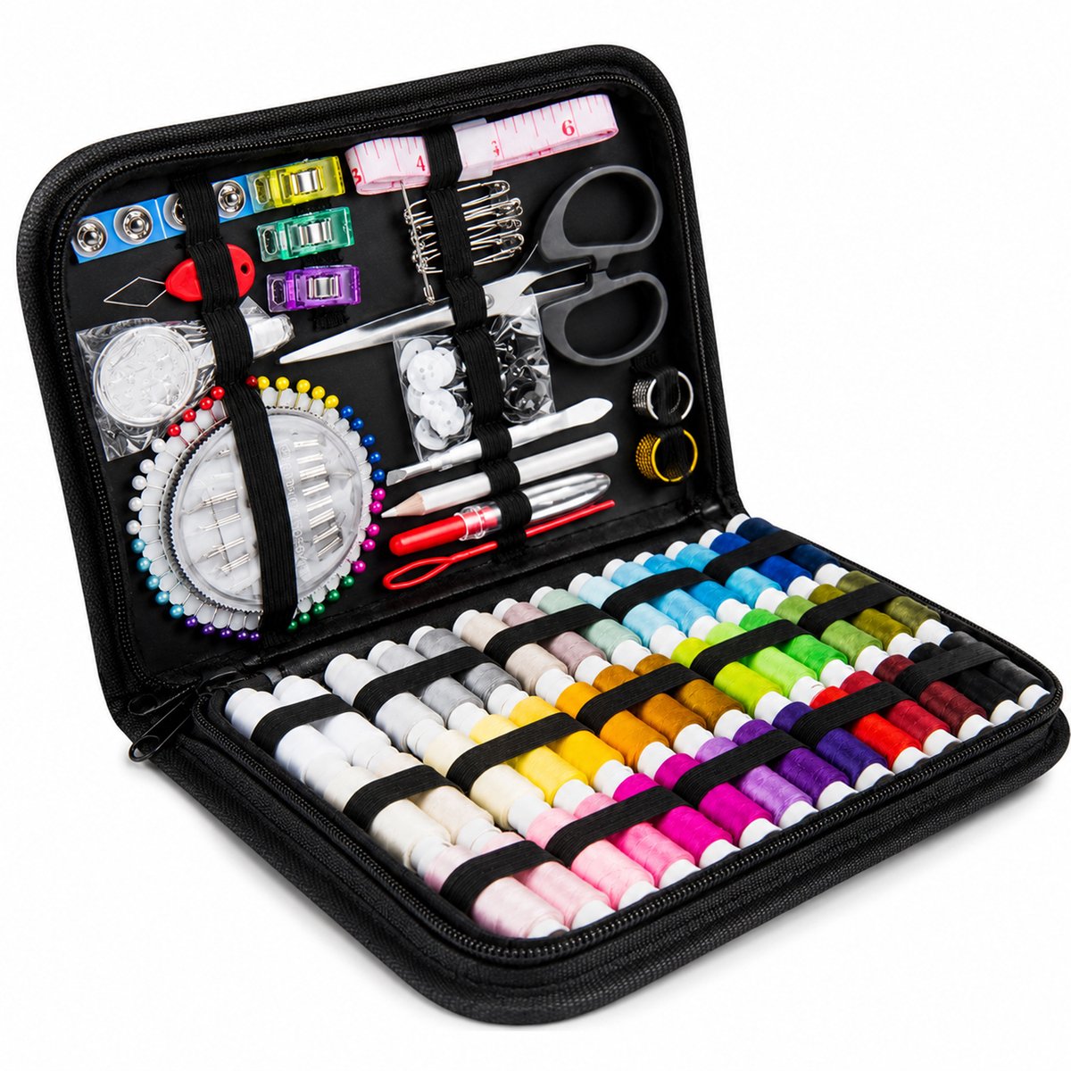 Kaiyaya - 226-delig naaiset - complete set met opbergtas - naaigaren en accessoires - voor kledingreparatie - handwerken en reizen