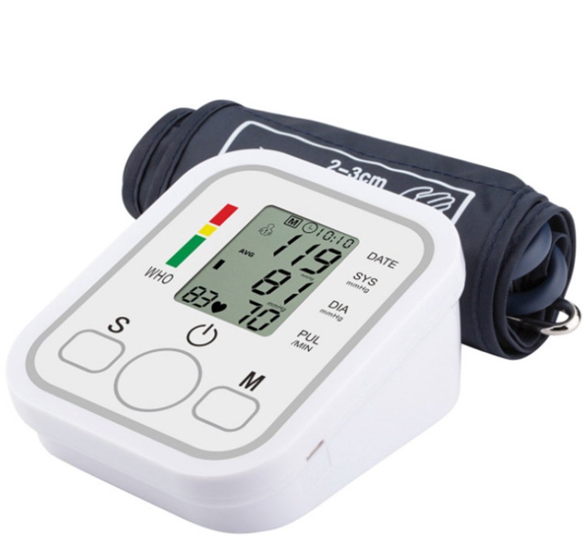 Gsedaox- Bloeddrukmeter Bovenarm-Onregelmatige Hartslag-Bloeddrukmeters-Blood Pressure Monitor- met Netsnoer-wit
