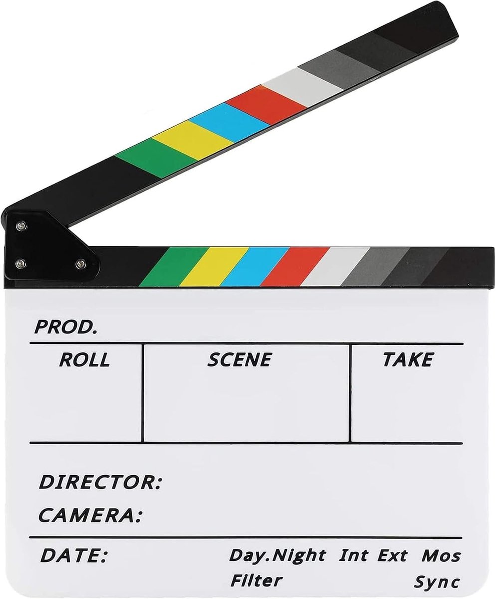 Professionele Clapperboard voor Film en TV Series, 30x24.5cm, Synchronous Valve, Ideaal voor Opnames en Reclame Geschenk