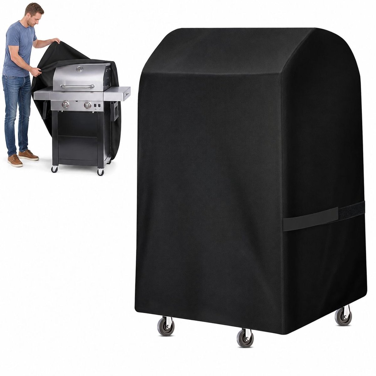 VHV - Barbecuehoes 76 x 66 x 109 cm - Waterdichte 30 inch BBQ beschermhoes van Oxford-stof - UV- en stofbestendig - Voor buiten