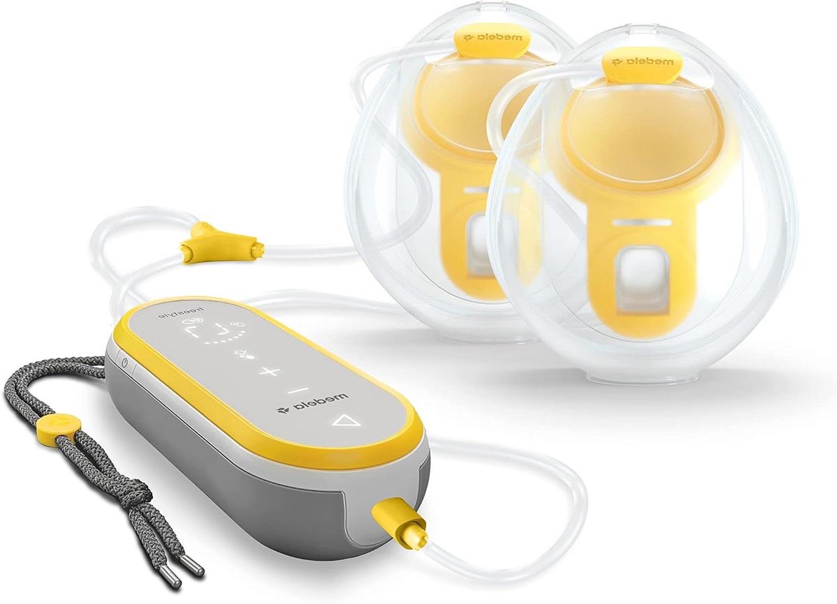 Draagbare Borstkolf Elektrische Kolf Handen Vrij Kolven Anatomisch Gevormd Eén Maat Geel