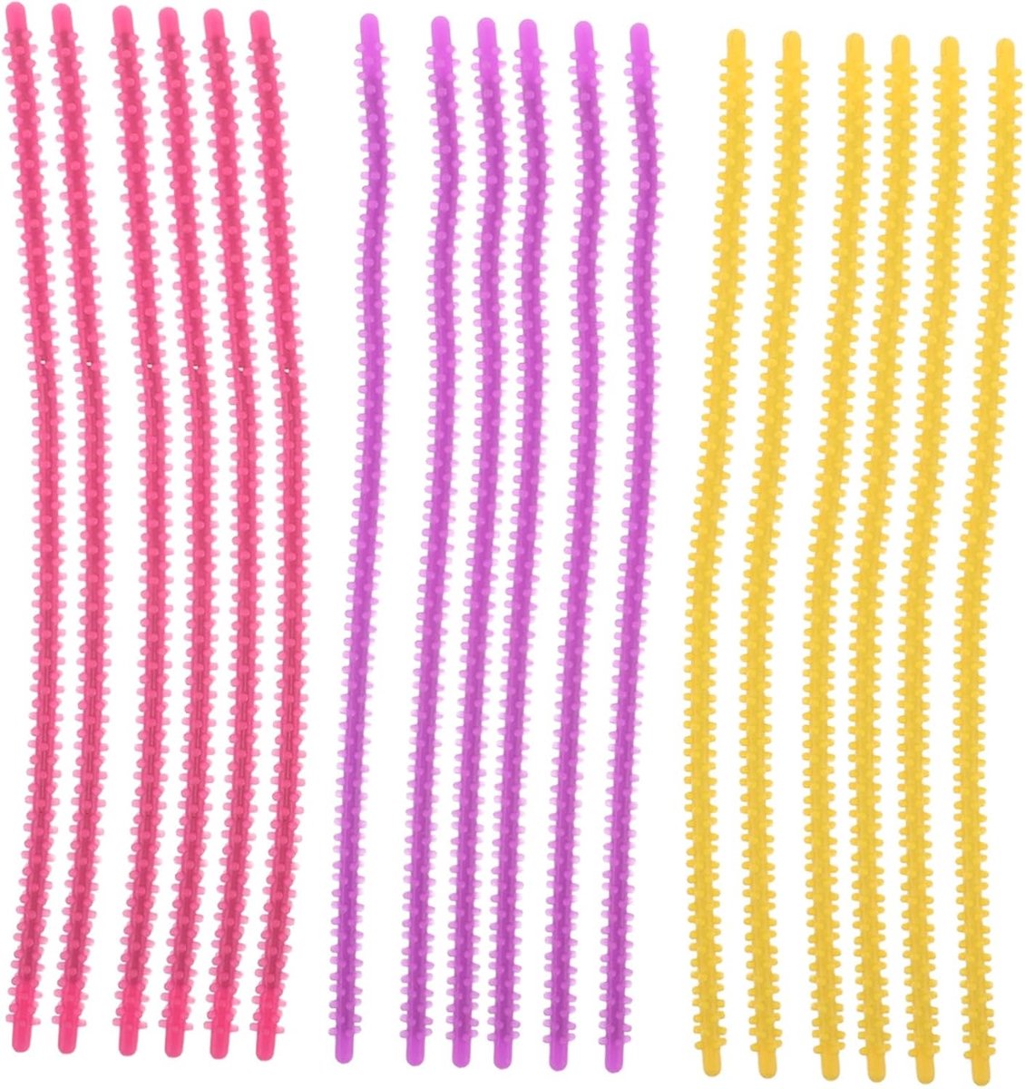 30 Stuks Silicone Haarrollers - Flexibele Krulspelden voor Natuurlijke Krullen, Warmtebestendig en Haarvriendelijk voor Thuisstyling en Kappers