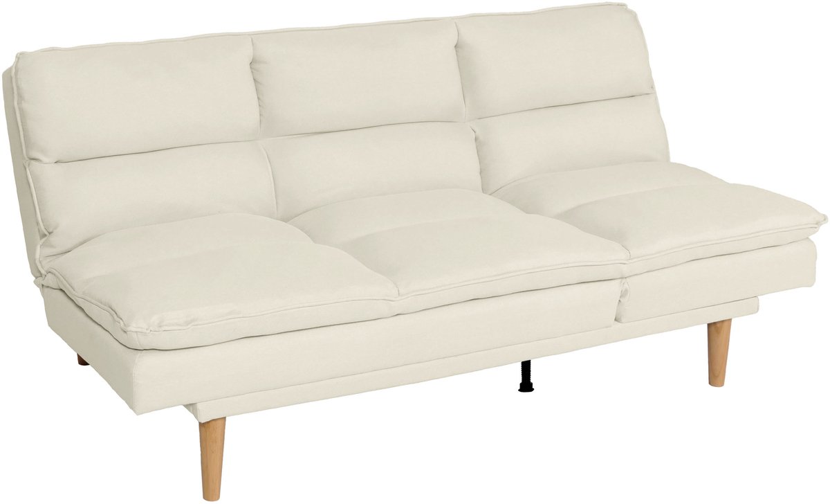 Slaapbank MCW-M79, slaapbank voor gasten, slaapfunctie ligoppervlak 180x110cm ~ stof/textiel crème
