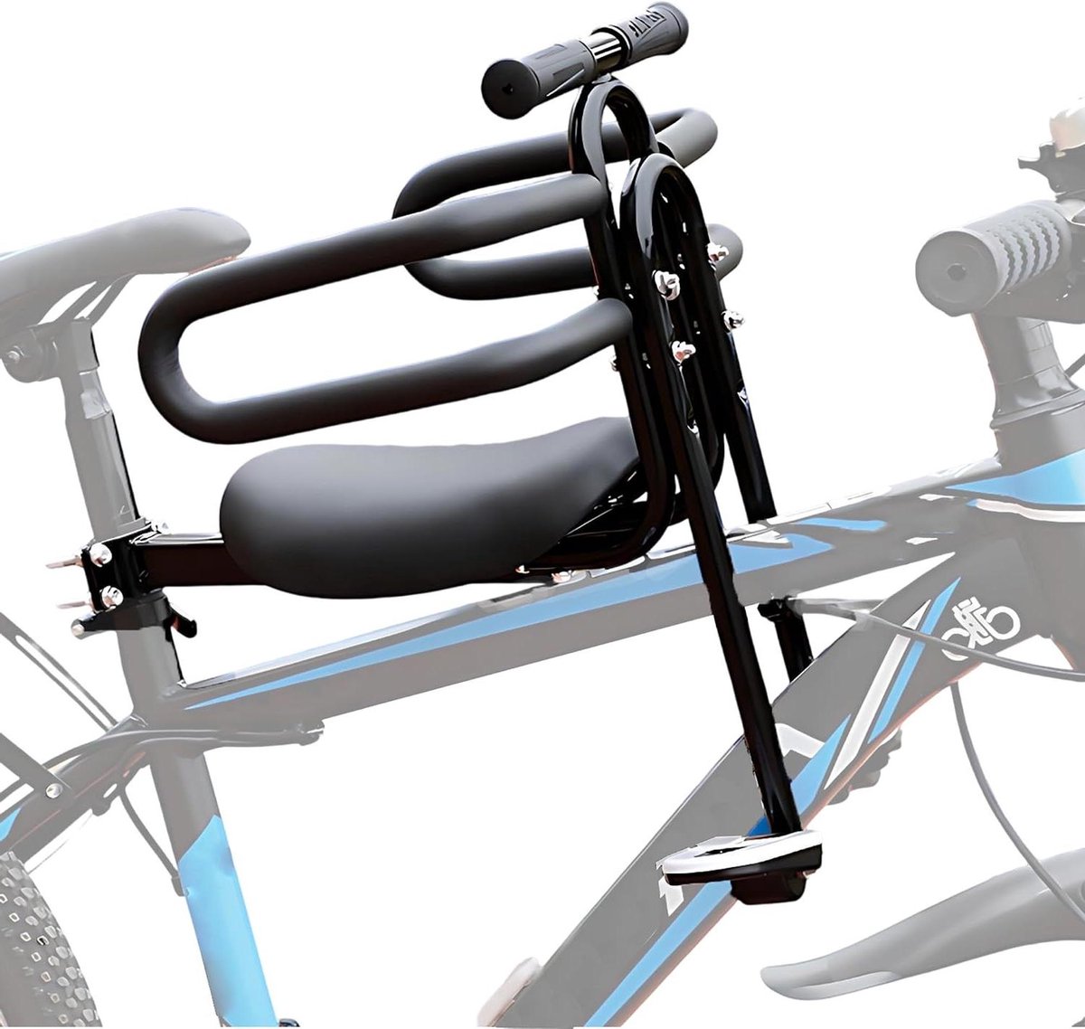 Kinder Fietsstoel - Kinderszitje Fiets - Veilig Vervoer - Verstelbaar & Uitneembaar - Tot 30 kg - Zwart