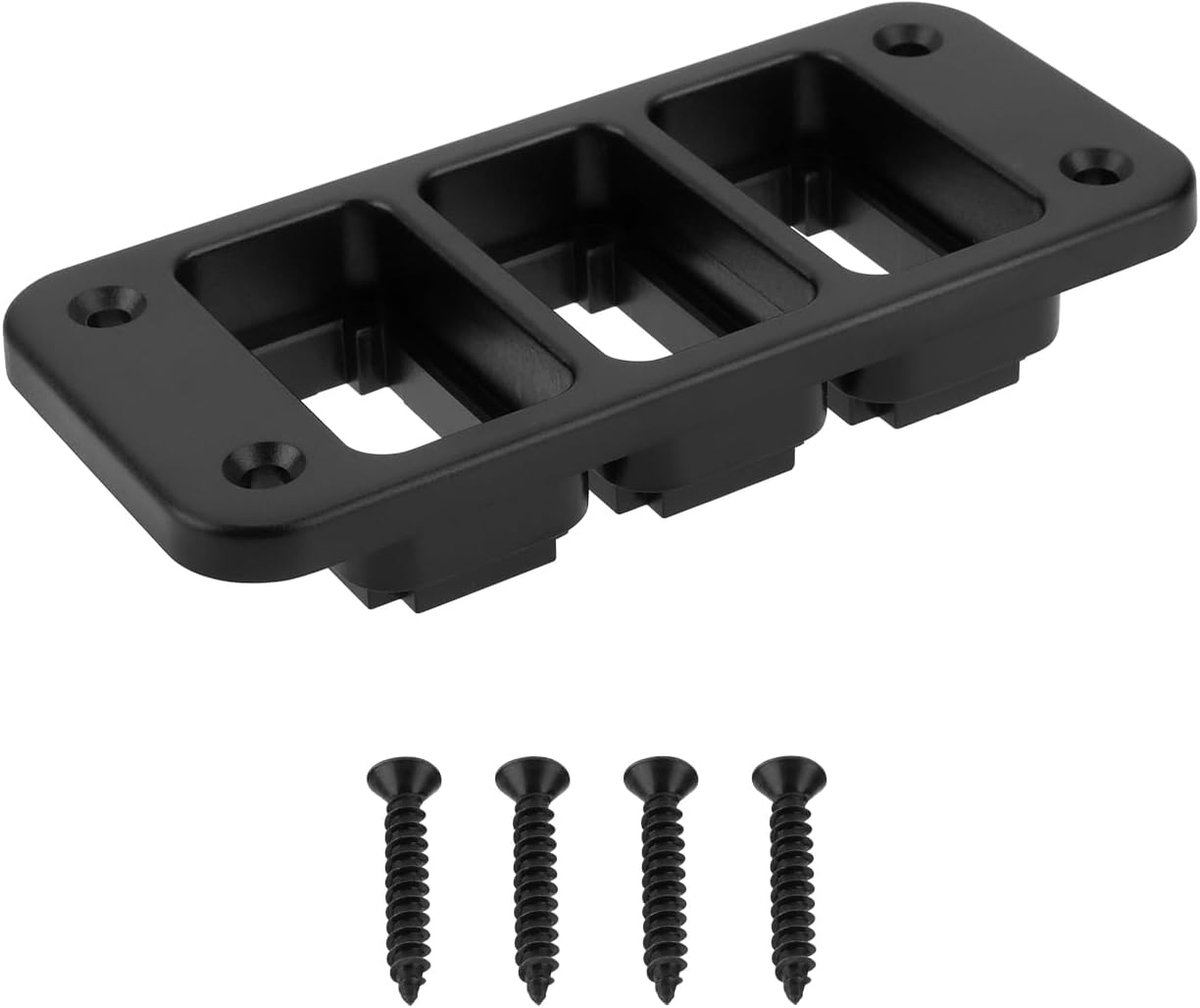 SnelShoppen - 3-Weg Drukknop Schakelaar Beugel Montagepaneel voor Toyota Prado 39mm x 21mm met 4 Schroeven, Duurzaam Kunststof, Perfecte Pasvorm
