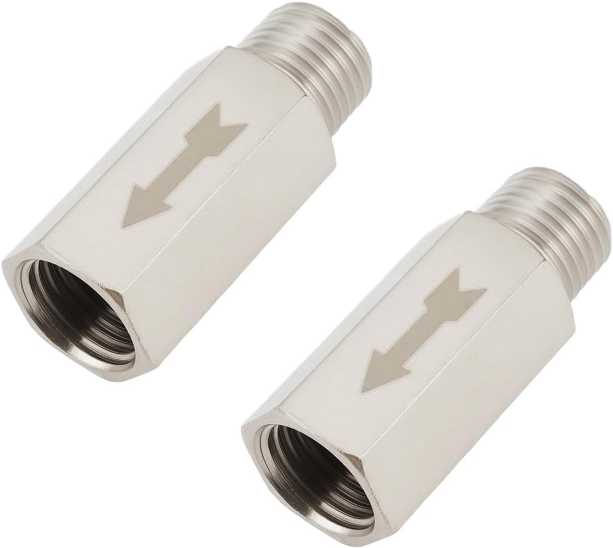 SnelShoppen - 2 Stuks BSP Mannetje naar Vrouwelijke Schroef Controle 1/4 Inch Messing Pneumatische Isolatieklep voor Lucht Water Olie en Gas 40mm