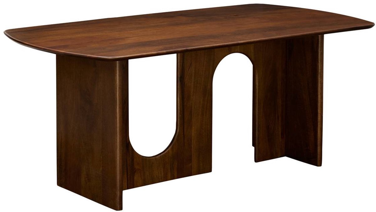 Atmosphera Créateur d'intérieur® Rechthoekige eettafel Shelty 90 x 180 cm, 6 zitplaatsen, bruin Marron