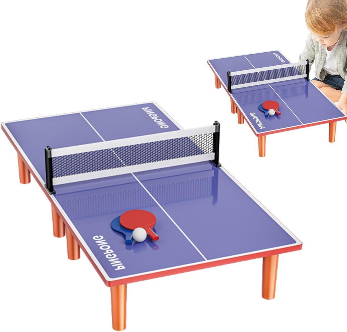 Draagbare Tennistafel - Opvouwbare Pongtafel - Binnen en Buiten Spelen - Inclusief Accessoires - 60 cm - Niet gespecificeerd