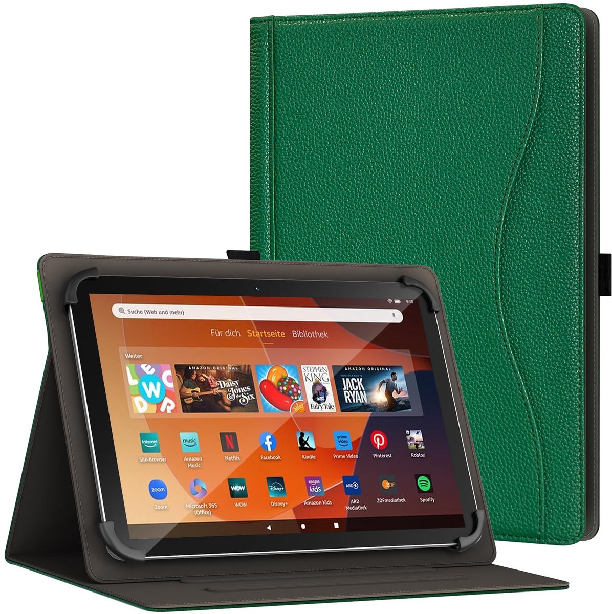 SnelShoppen - Universele Tablethoes voor 10-10.1 inch Tablets - Geschikt voor Android 16/15 Tablets en 11 inch Tablets - Verstelbare Kijkhoeken en Opb