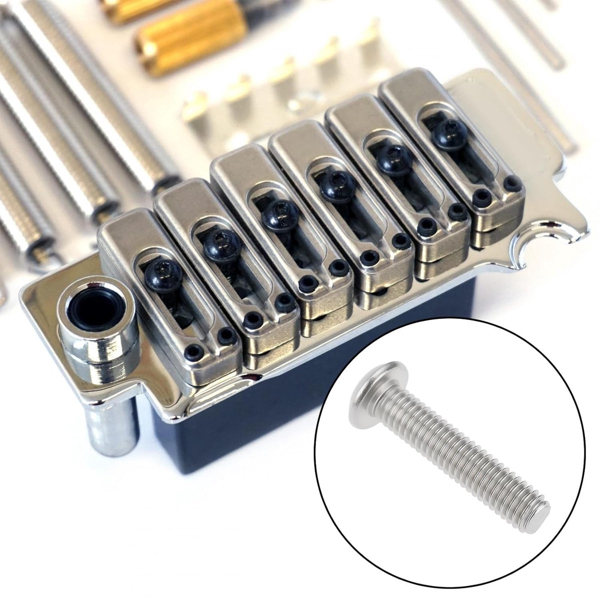SnelShoppen - 20 Stuks Zadel Intonatieschroeven M3x14mm Roestvrij Staal Geschikt voor Tremolo Zadel