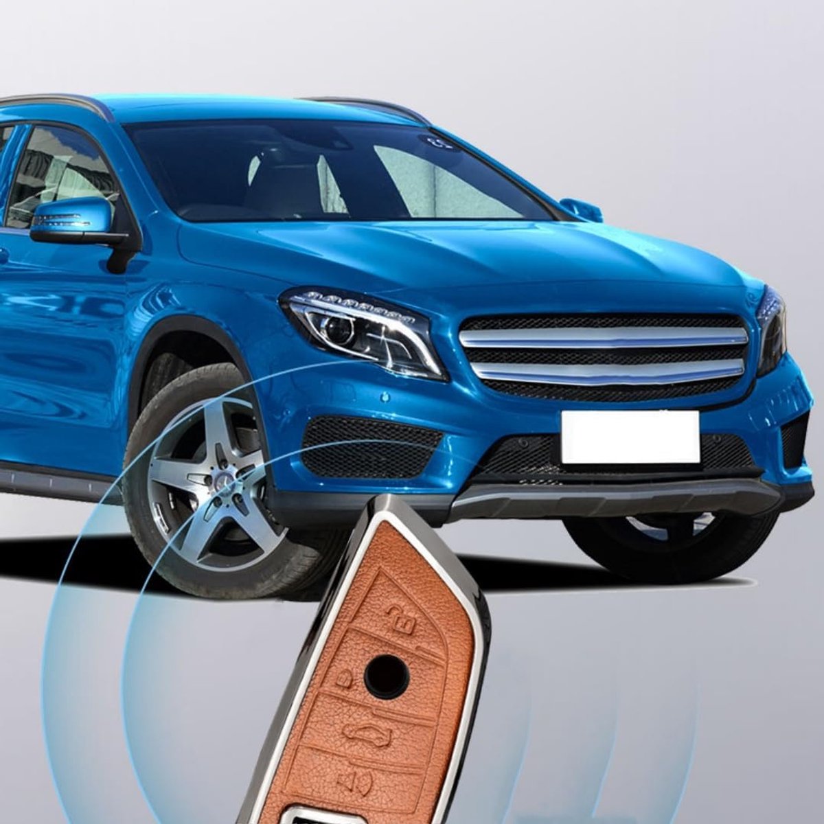 SnelShoppen - Hoogwaardige Zinklegering Lederen Autosleutel Covers voor BMW X1 X3 X4 X5 F15 X6 F16 G30 7 Serie G11 F48 F39 520 525 F30 118i 218i 320i