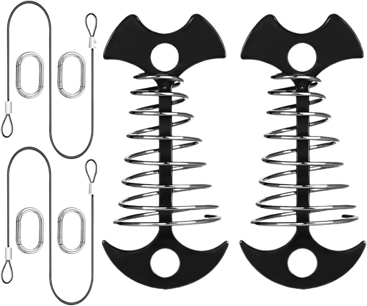 Dekharingen Set - Meubel haringen Outdoor haringen - Buiten Beveiligen - Roestbestendig Aluminium - Set van 2 - Zilverkleurig