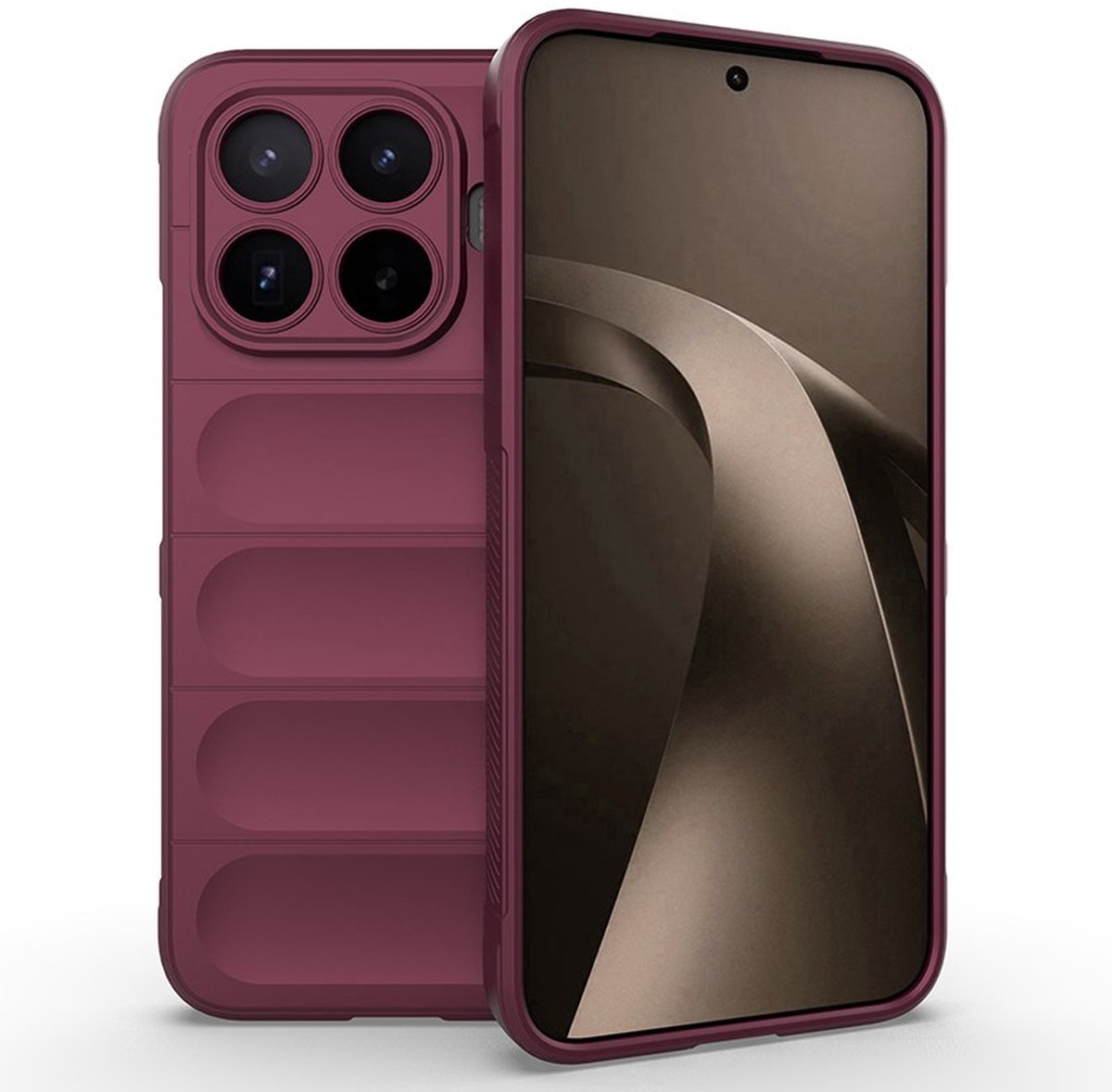 MobyDefend Hoesje - Geschikt voor Xiaomi 17T Pro - TPU Gripcase - Donkerpaars