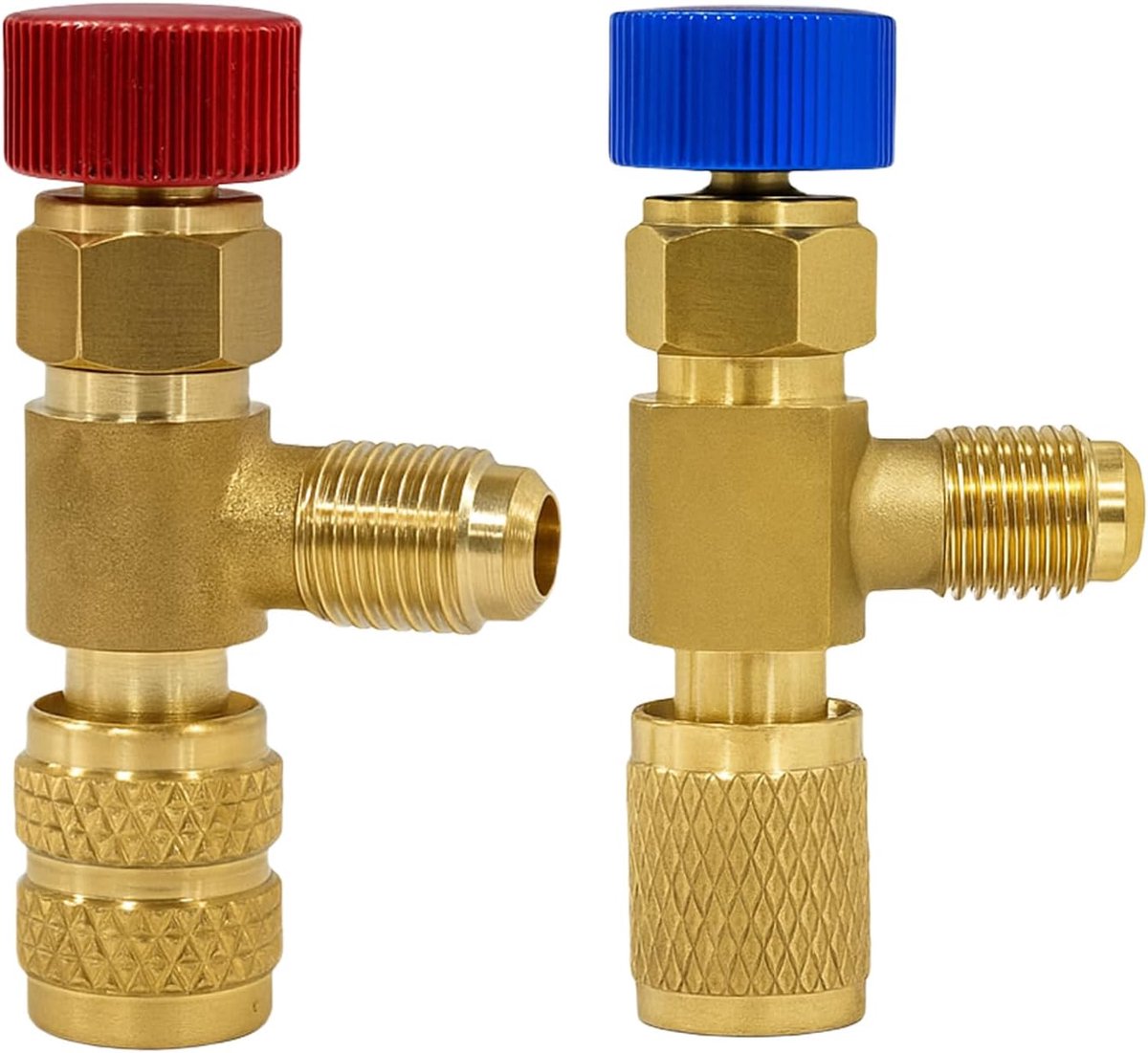 Pack of 2 R410 R22 Safety Valve, Quick Connection, Pressure Gauge Adapter, Hose, Air Conditioning Accessories - ShopVlot