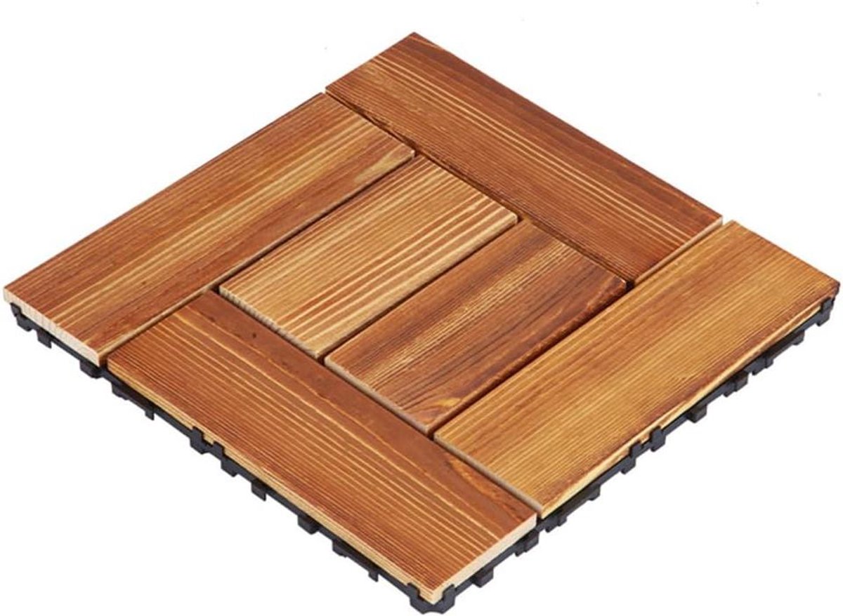 Houten Dekplanken - Vlondertegels Buiten - Tuin Terras Aanleggen - Goede Drainage - 30x30x2.2cm - C