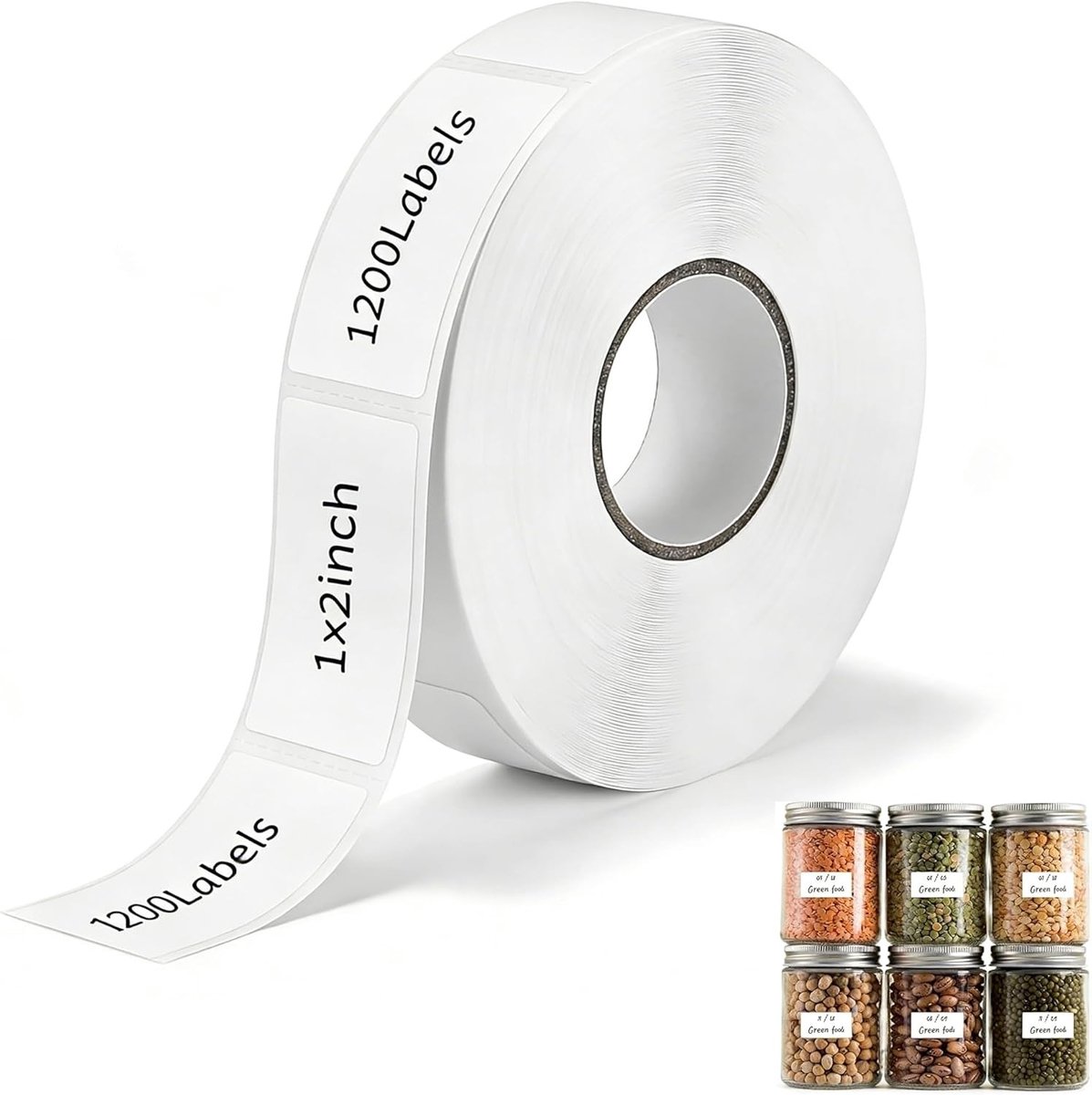 Vriesetiketten - Wit - 25 x 50 mm - Verwijderbare Zelfklevende Etiketten - Voor Voedselcontainers